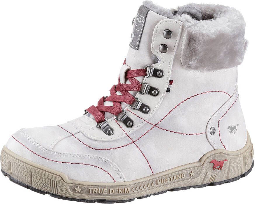 Mustang Shoes Winterlaarzen met faux-bont kraag in breedte g = breed