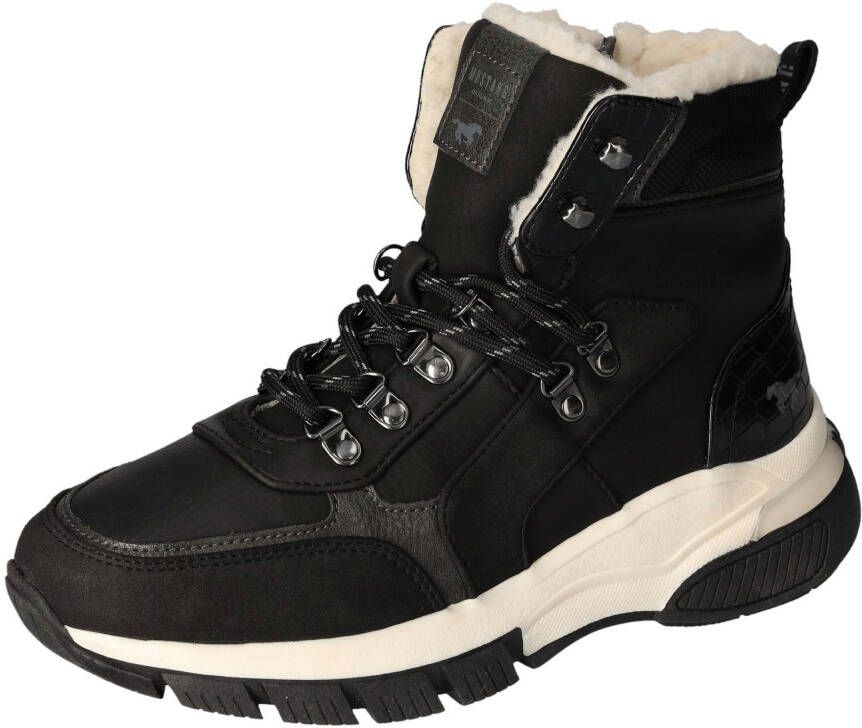 Mustang Shoes Winterlaarzen veterschoenen outdoorlaarzen warme voering met schachtkussen