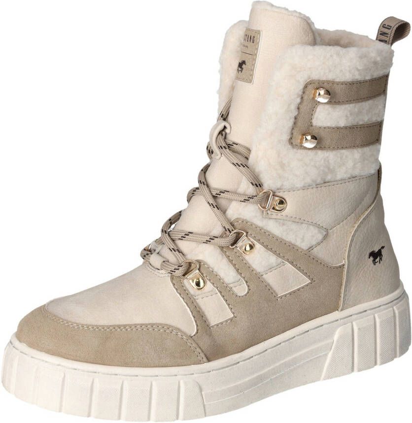 Mustang Shoes Winterlaarzen veterschoenen plateauboots snowboots met aanhaallus