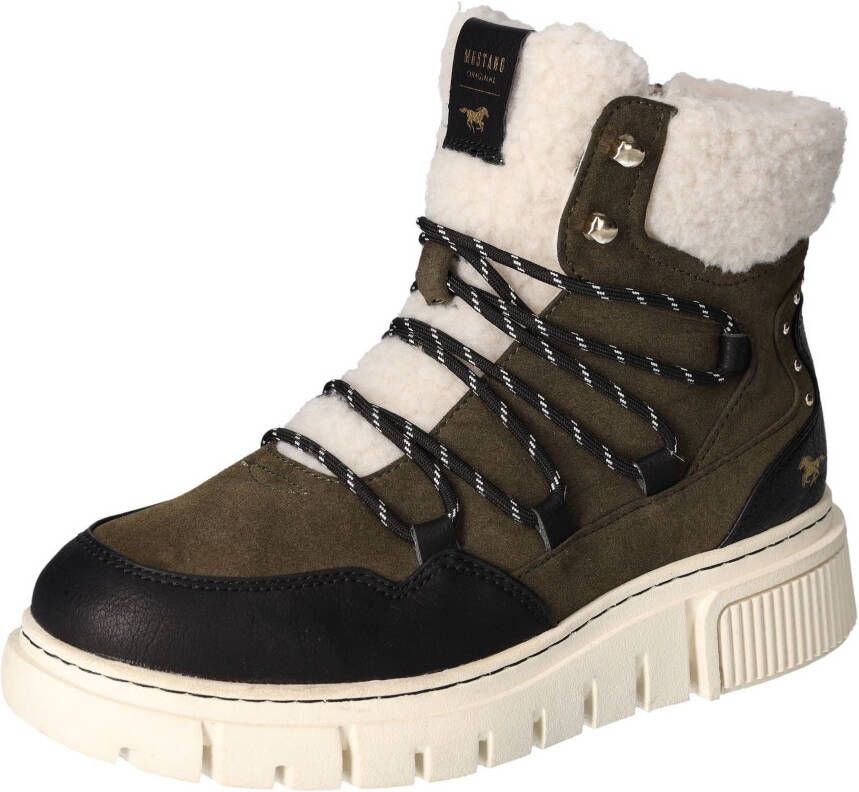 Mustang Shoes Winterlaarzen veterschoenen snowboots met praktische binnenrits