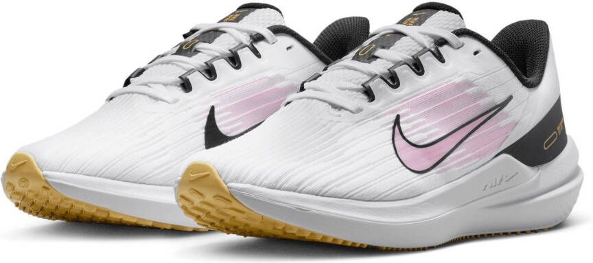 Nike Air Windflo 9 hardloopschoenen wit zwart roze - Foto 2