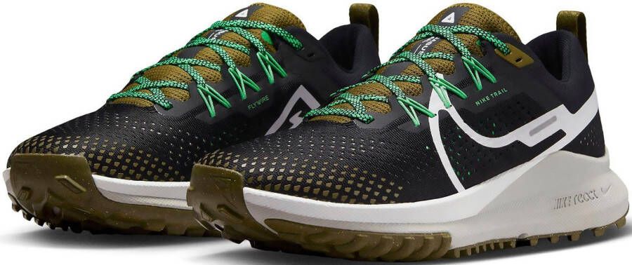 Nike react pegasus trail 4 hardloopschoenen zwart wit heren