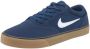 Nike SB Chron 2 Skateschoen Navy Navy Gum Light Brown White Heren - Thumbnail 2