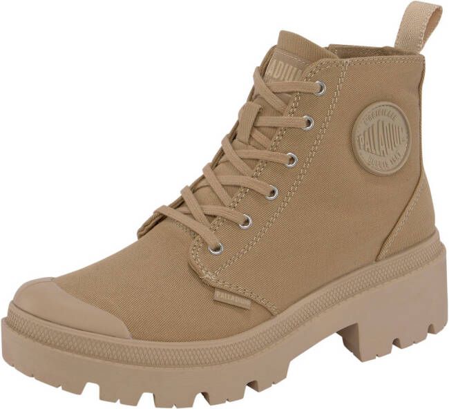 Palladium Veterlaarsjes PALLABASE twill Veterschoenen van canvas met rits