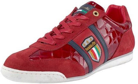 Pantofola d'Oro Fortezza Sneakers Heren Leren Veterschoenen Rood