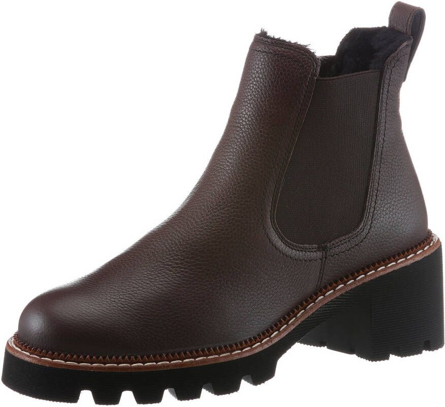 Paul Green Chelsea-boots winter ankle boots block heel with profile sole