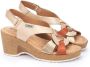 Pikolinos Comfortabele Arenales Sleehak Sandalen Beige Dames - Thumbnail 2