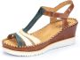 Pikolinos Sandaal Aguadulce W3Z-1776 Cognac Blauw Combi - Thumbnail 3