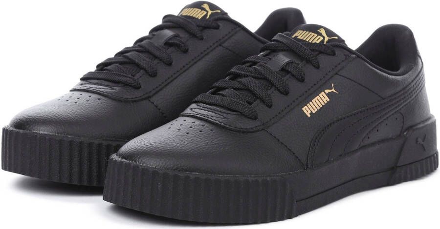 PUMA Carina L Dames Sneakers Black Black Team Gold Schoenen