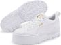 Puma Mayze Lth leren sneakers wit goud Meisjes Leer Meerkleurig 35.5 - Thumbnail 2