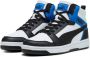 Puma Rebound v6 sneakers zwart wit kobaltblauw - Thumbnail 4