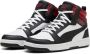 Puma Rebound v6 sneakers zwart wit donkerrood - Thumbnail 4