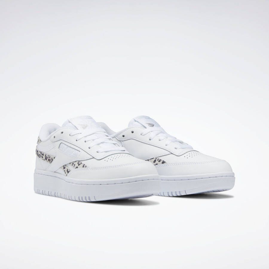 Reebok Classics Club C Double GEO sneakers met dierenprint wit zwart grijs - Foto 3