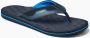 Reef The Ripper Heren Slippers Zwart Blauw - Thumbnail 2