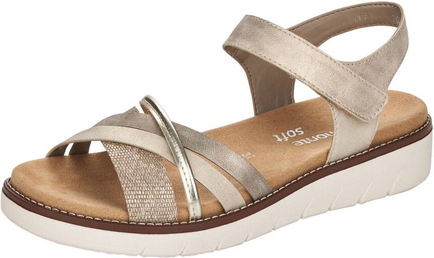 Remonte Sandalen wedgehak zomerschoen sandalette met uitneembare zachte inlegzool