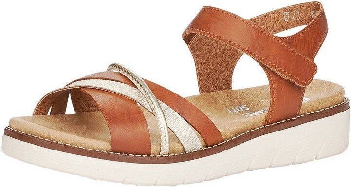 Remonte Sandalen wedgehak zomerschoen sandalette met uitneembare zachte inlegzool