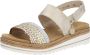 Remonte Metallic Zomer Sandaal met Witte Zool Multicolor Dames - Thumbnail 2