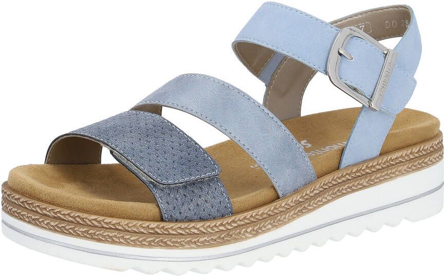 Remonte Sleehaksandaaltjes wedgehak zomerschoen sandalen met praktische klittenbandsluitingen