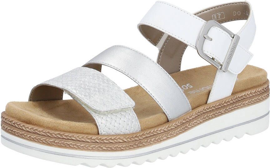 Remonte Sleehaksandaaltjes wedgehak zomerschoen sandalen met praktische klittenbandsluitingen