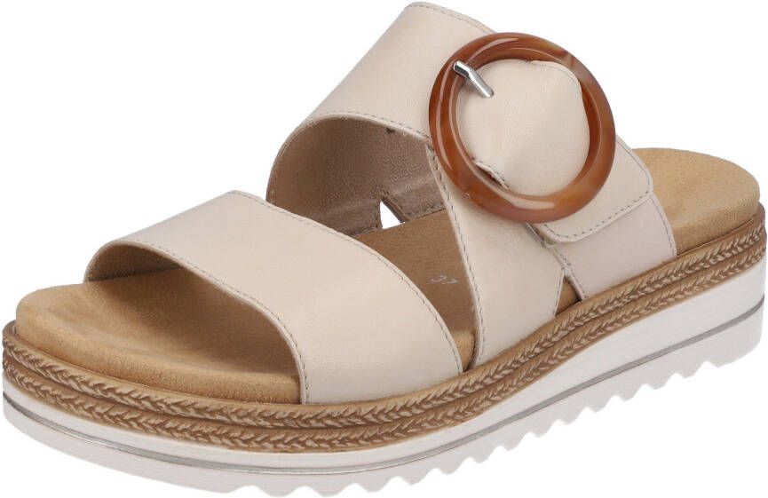 Remonte Slippers wedge heel summer shoe slippers with decorative buckle