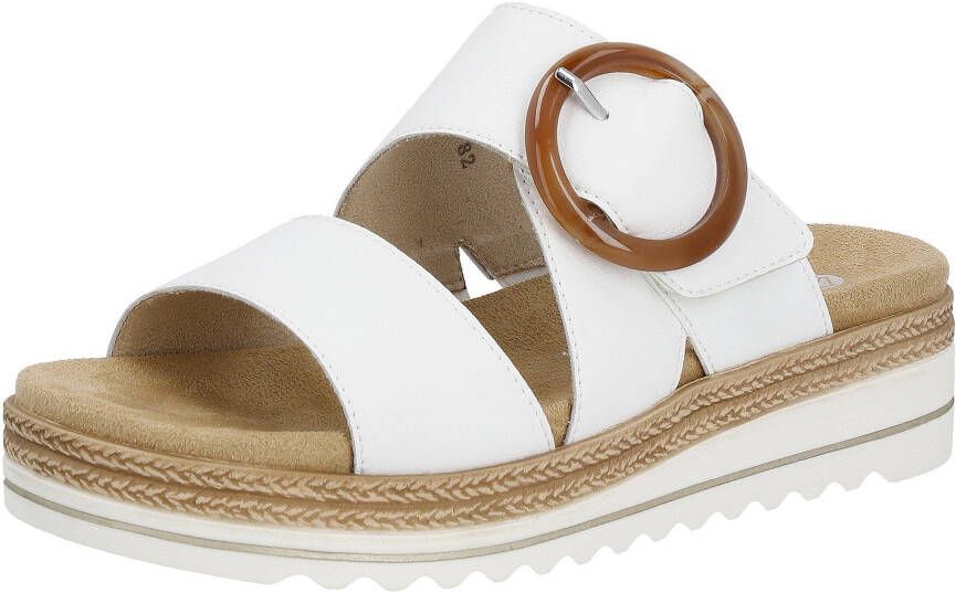 Remonte Slippers wedge heel summer shoe slippers with decorative buckle