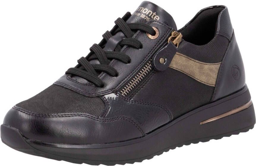 Remonte Dames Sneaker D1G08-03 Zwart Combi