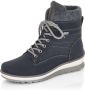 Remonte Casual Suede Booties Blauw Dames - Thumbnail 2