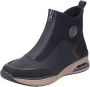 Rieker Boots zonder sluiting enkellaars high top sneaker wedge hak met aantrek-lus - Thumbnail 1