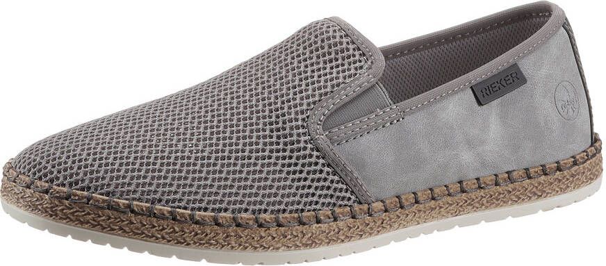 Rieker Espadrilles Zomer schoen slipper vrijetijdsschoen in materiaalmix