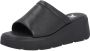 Rieker Zwarte Casual Open Muiltjes Dames Platte Sandalen Black Dames - Thumbnail 3