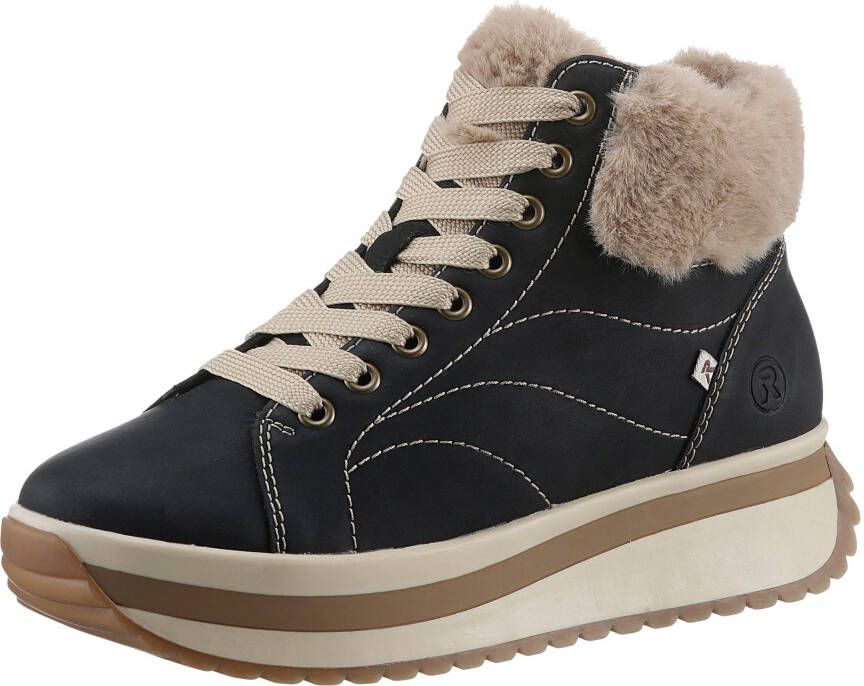 Rieker EVOLUTION Winterlaarzen Wedge sneakers plateaulaarzen met faux-bont kraag