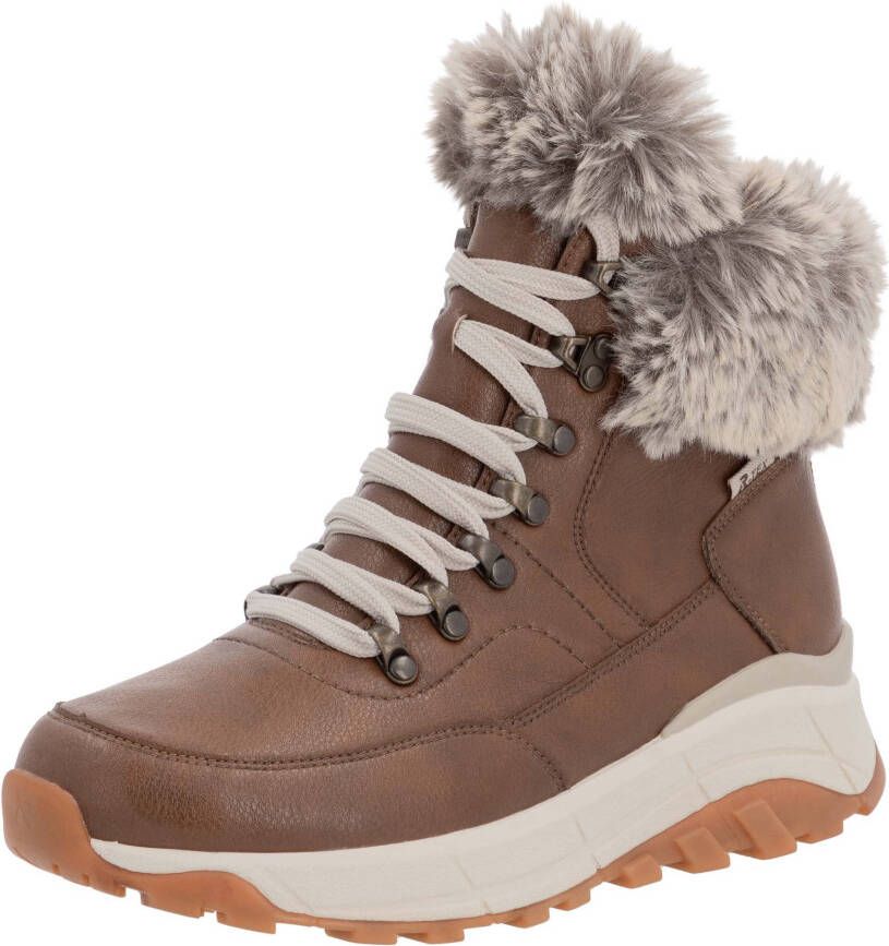 Rieker EVOLUTION Winterlaarzen Hightop sneakers veterschoenen winterlaarzen met lamswolvoering