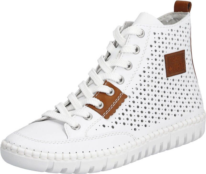 Rieker Hoge veterschoenen platform high top sneakers with additional inner zipper