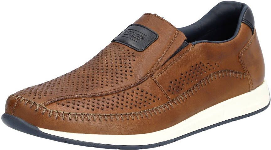 Rieker Instappers moccasin loafer comfortabele schoen met zijlijke elastieken