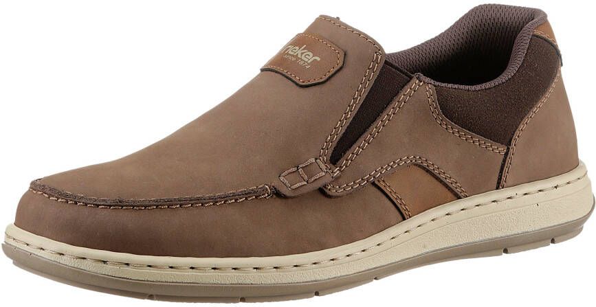 Rieker Instappers Moccasin loafer comfort schoen met elastische band voor goede pasvorm