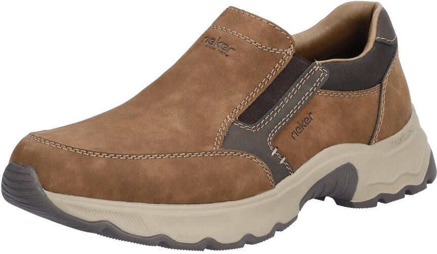 Rieker Instappers Slip-on schoen trekkingschoen met stretchinzet