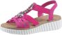 Rieker Roze zomersandalen met stenen en schelpen Pink Dames - Thumbnail 4