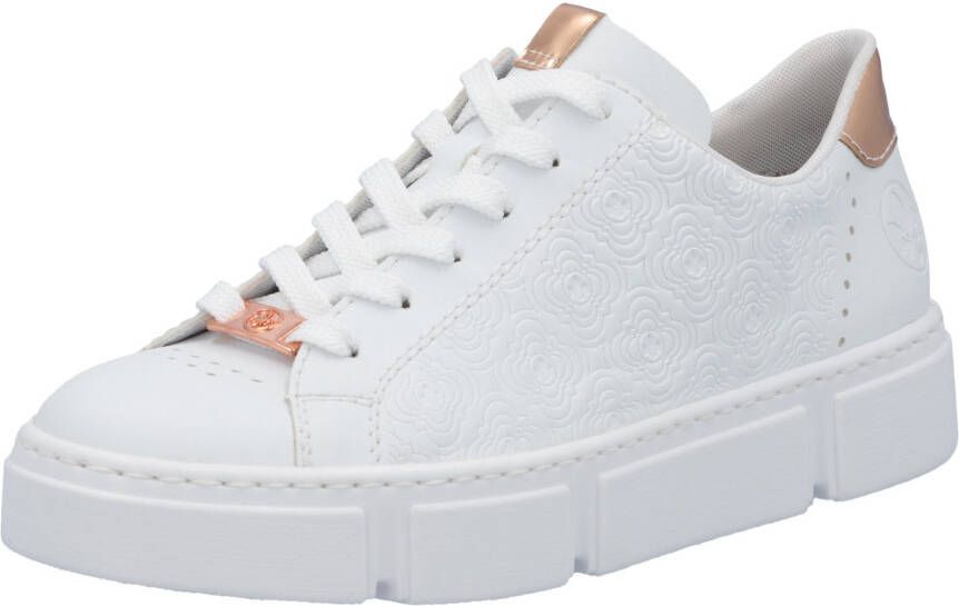 Rieker Plateausneakers met metallic-kleuraccenten vrijetijdsschoen lage schoen veterschoen