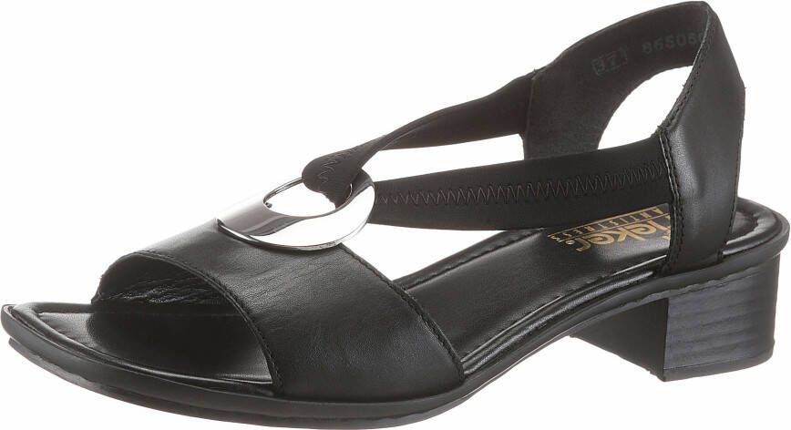 Rieker Zwarte hoge hak sandalen voor vrouwen Zwart Dames - Foto 3