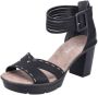 Rieker Zwarte Synthetische Hoge Hak Sandalen Zwart Dames - Thumbnail 4