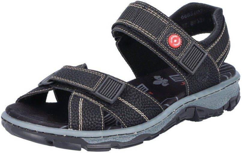 Rieker Sandalen zomerschoen outdoorschoen sleehak in trekkinglook