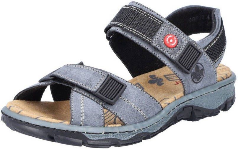 Rieker Sandalen zomerschoen outdoorschoen sleehak in trekkinglook