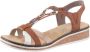 Rieker Sandalen zomerschoen sandaal keilhak met accessoires versierd - Thumbnail 2