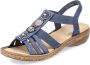 Rieker Sandalen zomerschoen sandaal keilhak met decoratieve parels - Thumbnail 2