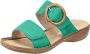 Rieker Groene Zomer Slipper met Gesp Green Dames - Thumbnail 3