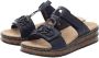 Rieker Blauwe Synthetische Sandalen met Klittenbandsluiting Blauw Dames - Thumbnail 5