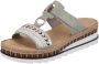 Rieker Slippers sleehak zomerschoen pantoffels met decoratieve kralen - Thumbnail 3