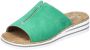 Rieker Slippers wedge heel summer shoe slippers with logo embossing - Thumbnail 1