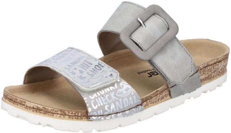 Rieker Slippers wedge heel summer shoe slippers with practical velcro strap