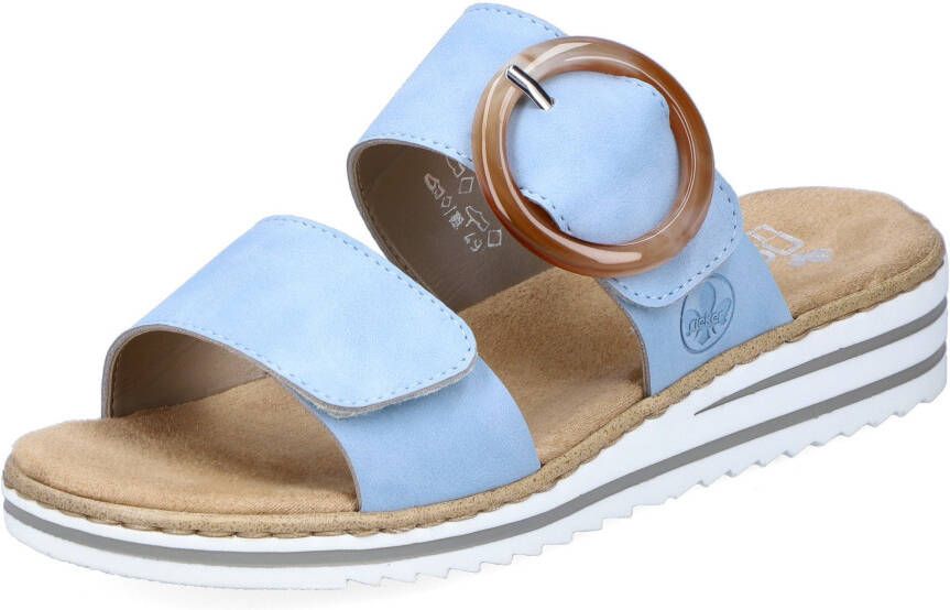 Rieker Slippers wedge heel summer shoe slippers with soft insole